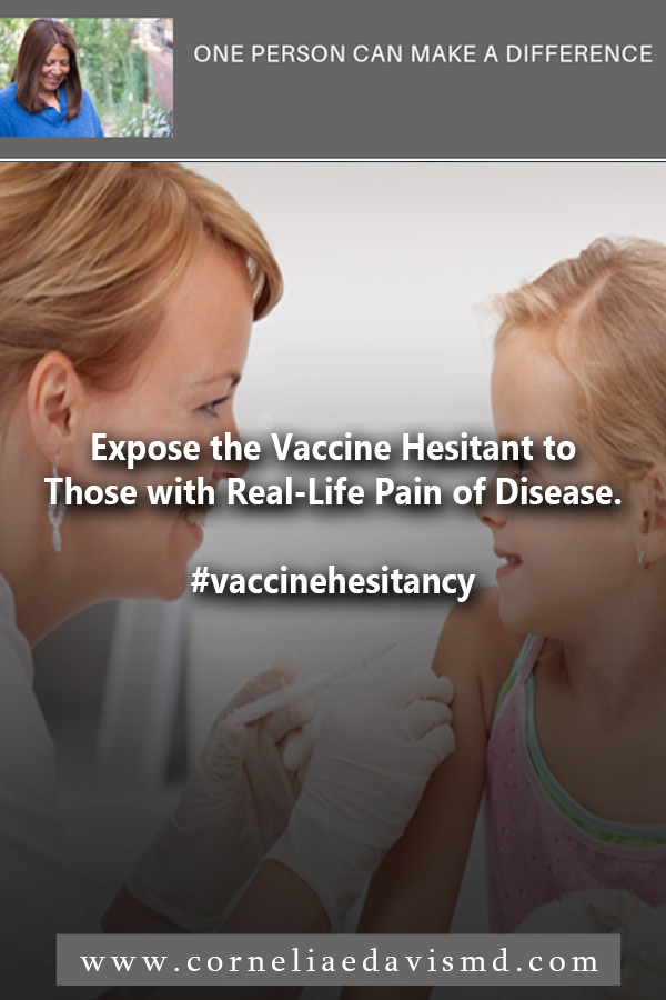 Expose the Vaccine Hesitant to Those with Real-Life Pain of Disease. #vaccinehesitancy&nbsp;  Read More:  https://www.eurekalert.org/pub_releases/2019-05/byu-evh052119.php &nbsp;&nbsp;